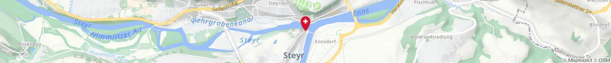Kartendarstellung des Standorts für Löwen-Apotheke in 4400 Steyr